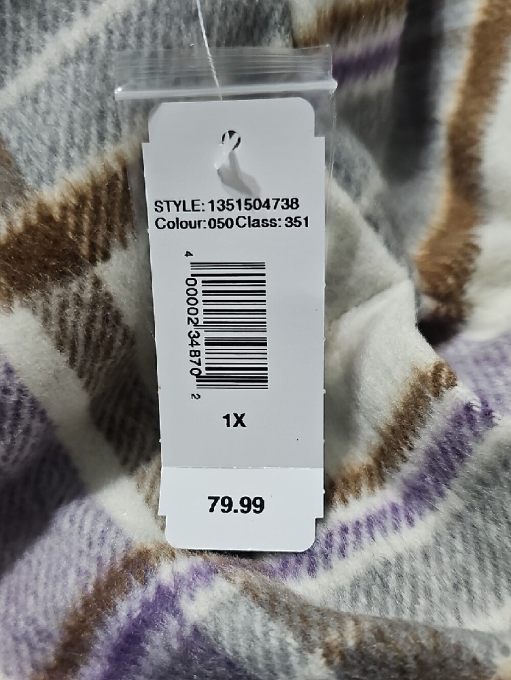 Plaid Button-Front Shacket Jacket - Picture 4 of 7